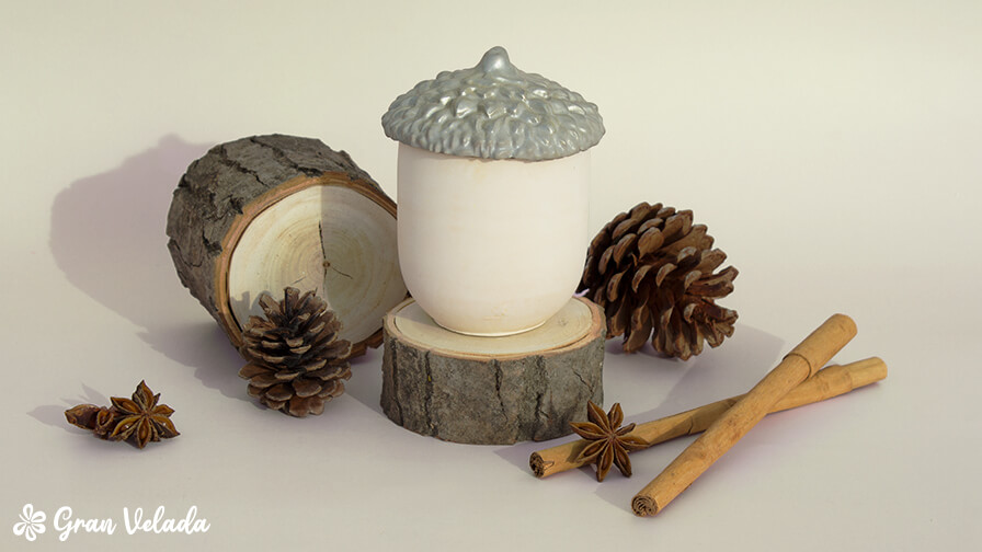 como hacer recipientes para velas de bellota 3