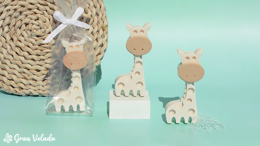 kit como hacer jabones de jirafa para bautizo