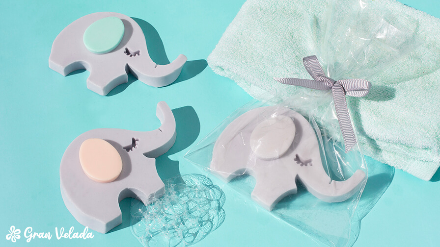 kit para hacer jabones de elefante para bautizo
