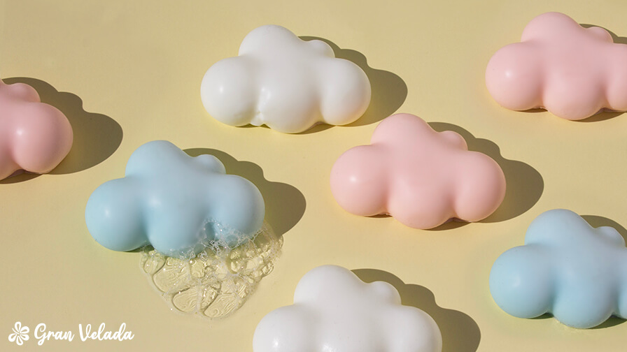 kit para hacer jabones de nube para bautizo